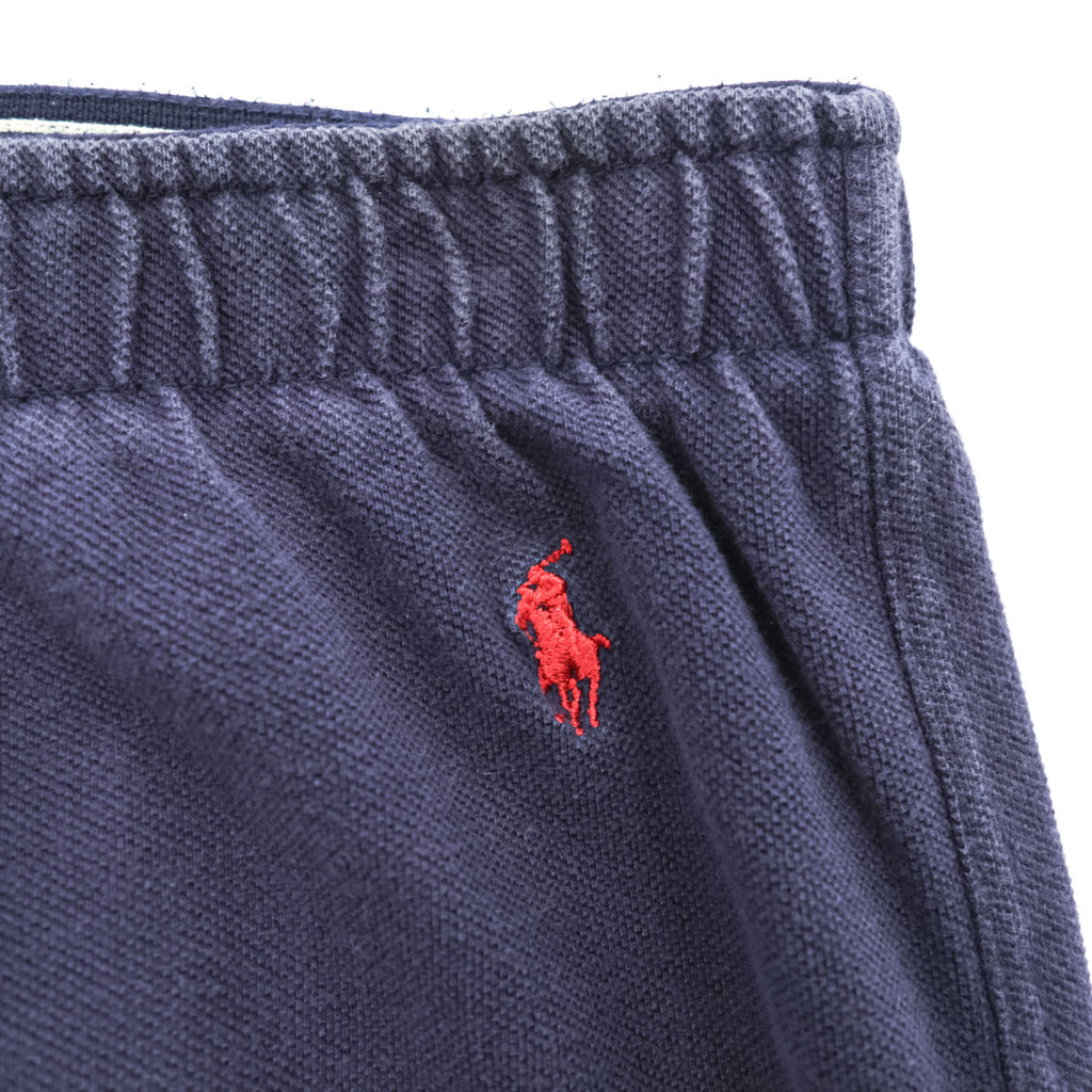 Polo Ralph Lauren 鹿の子 イージーパンツ パジャマパンツ L ネイビー スモールポニー ロゴ 刺繍