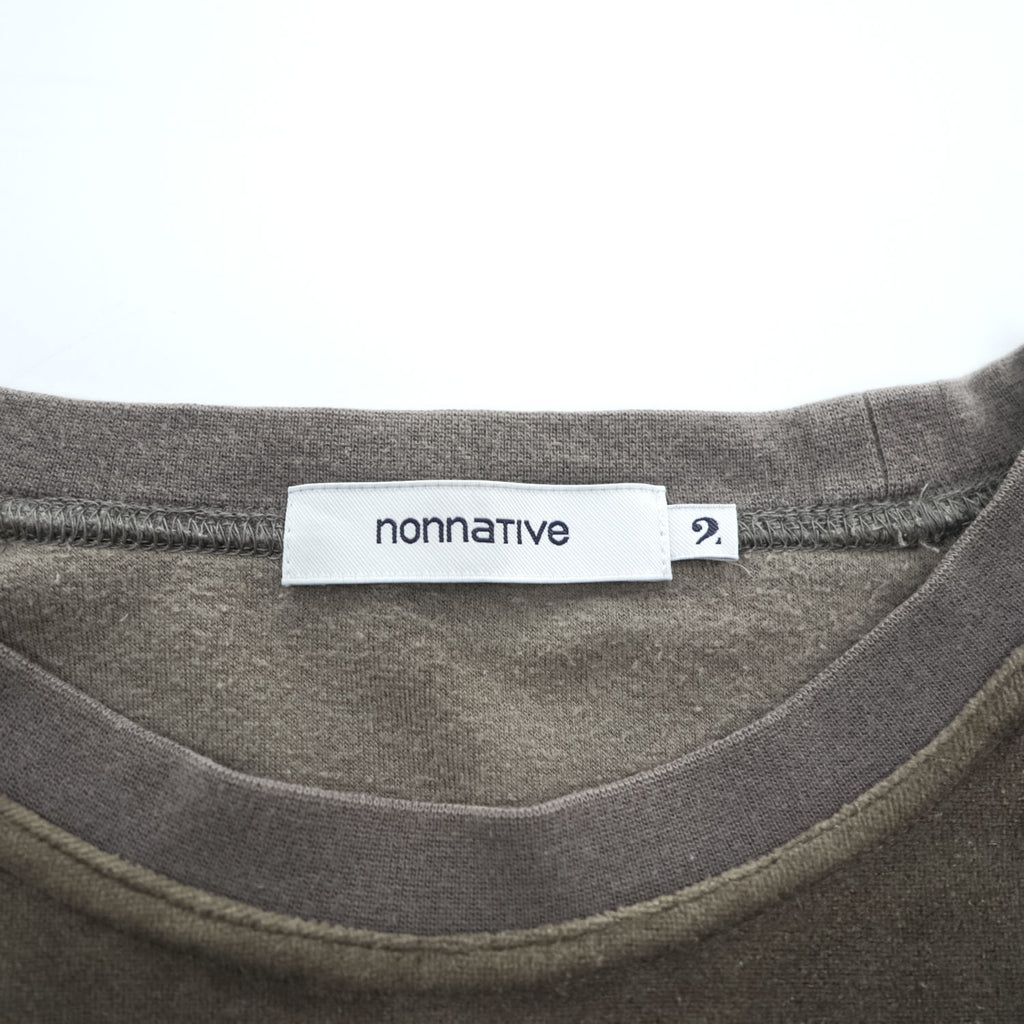 nonnative 日本製 ベロア スウェット トレーナー M ブラウン ラグランスリーブ