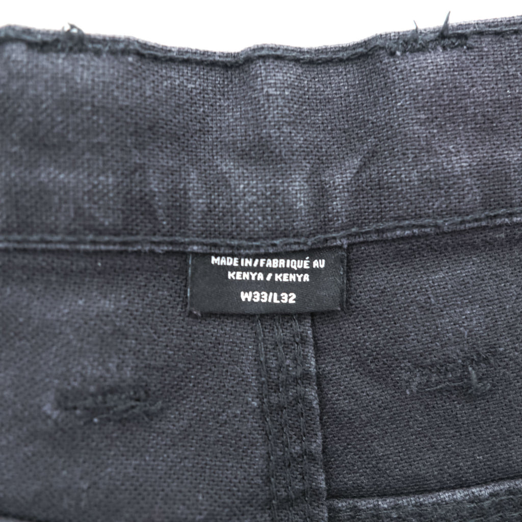 Dickies ダック地 ペインターパンツ 33 × 32 ブラック キャンバス