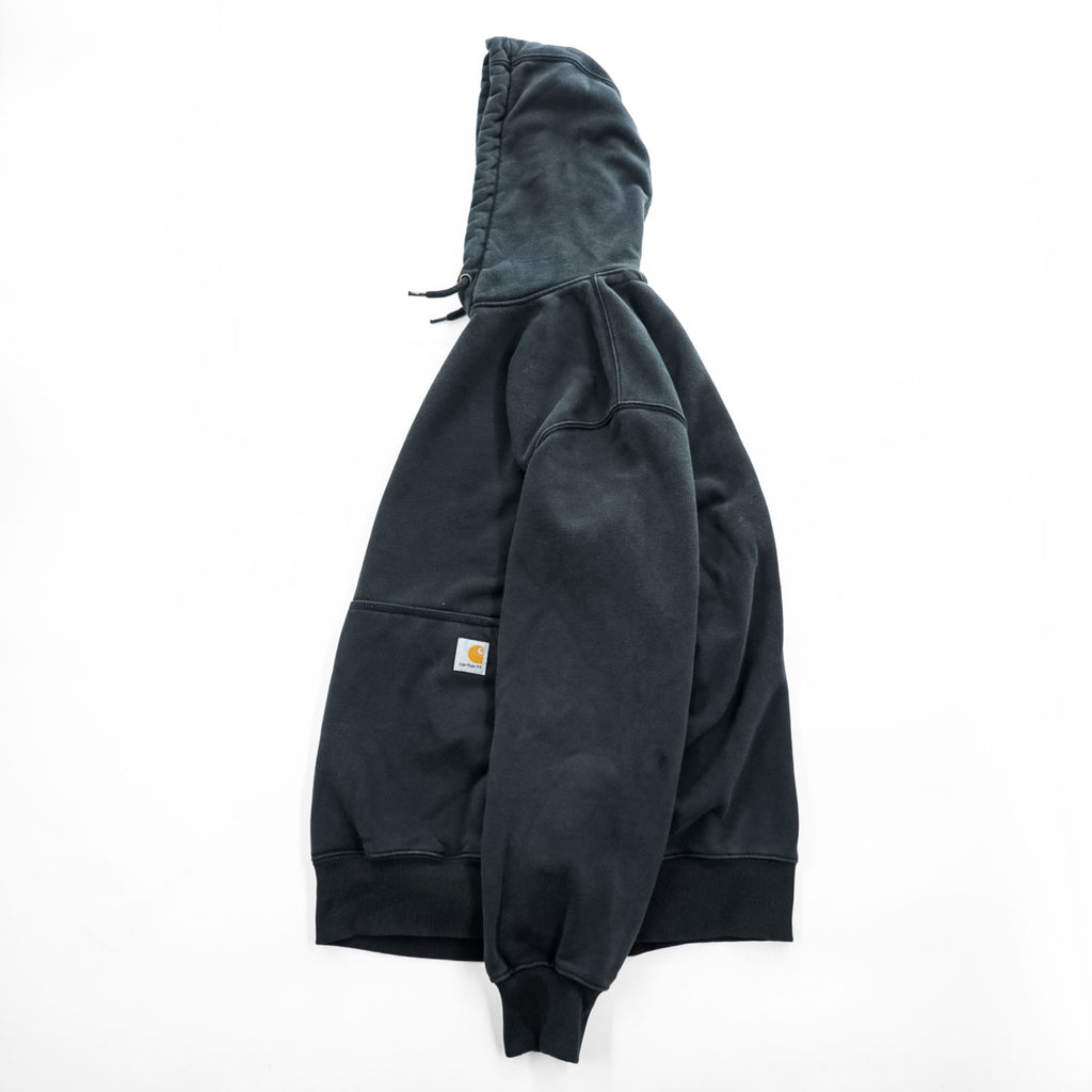 carhartt プルオーバー パーカー RAIN DEFFENDER ヘビーウェイト M ブラック 裏起毛 LOOSE FIT カンガルーポケット 100615 001