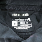 carhartt プルオーバー パーカー RAIN DEFFENDER ヘビーウェイト M ブラック 裏起毛 LOOSE FIT カンガルーポケット 100615 001