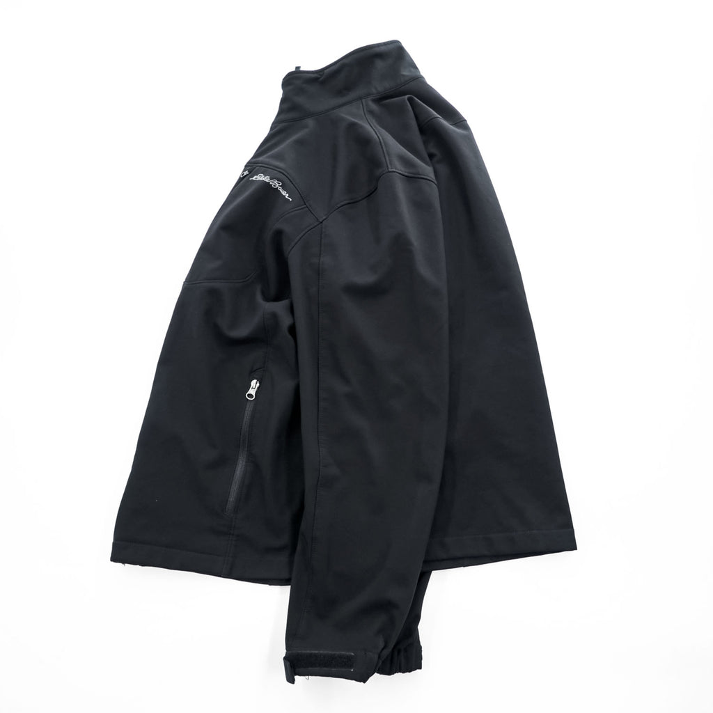 Eddie Bauer Men's Soft Shell Jacket Black Fleece Lined Full Zip Size L Outdoor
