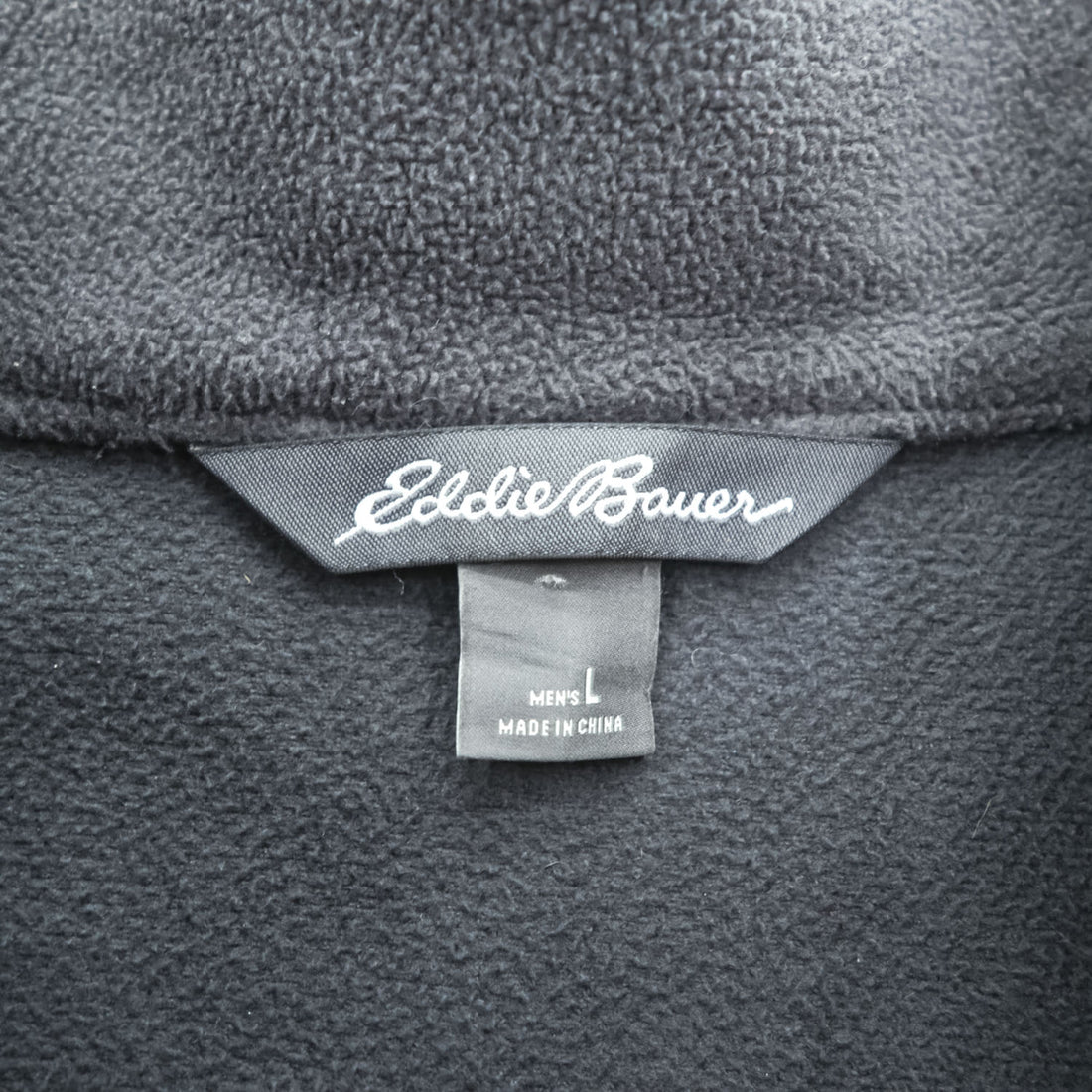 Eddie Bauer Men's Soft Shell Jacket Black Fleece Lined Full Zip Size L Outdoor