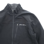 Eddie Bauer Men's Soft Shell Jacket Black Fleece Lined Full Zip Size L Outdoor