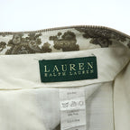 LAUREN RALPH LAUREN 90年代 グレンチェック スラックス パンツ L ベージュ 2タック プリーツ ダブルカフス