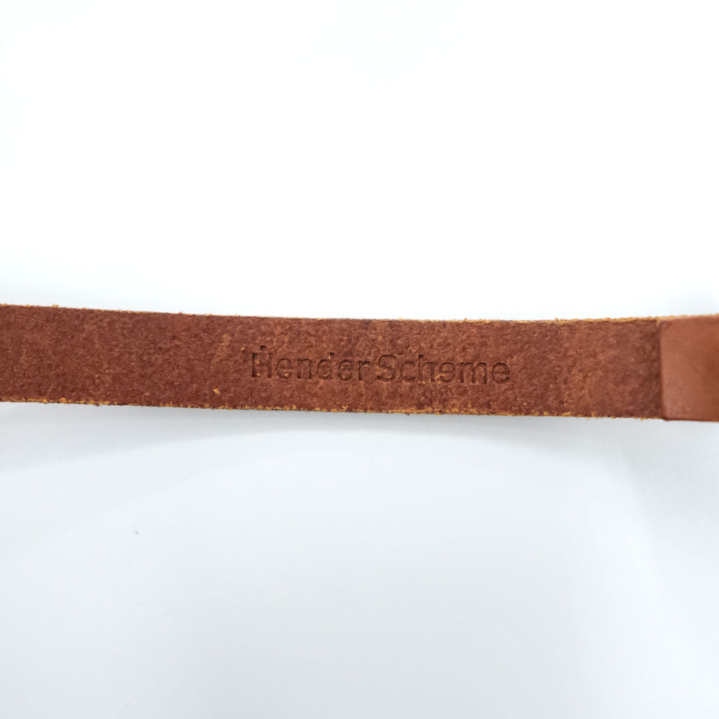 Hender Scheme Tail Belt Brown Cow Leather Narrow Long Belt 124cm Japan