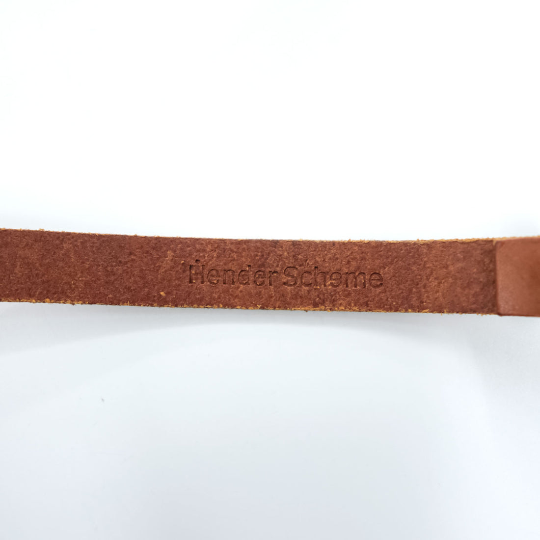 Hender Scheme Tail Belt Brown Cow Leather Narrow Long Belt 124cm Japan