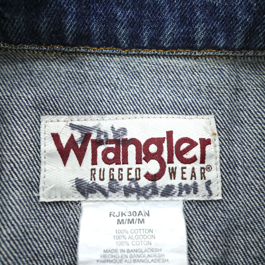Wrangler RUGGED WEAR RJK30AN Men's M Blue Denim Jacket