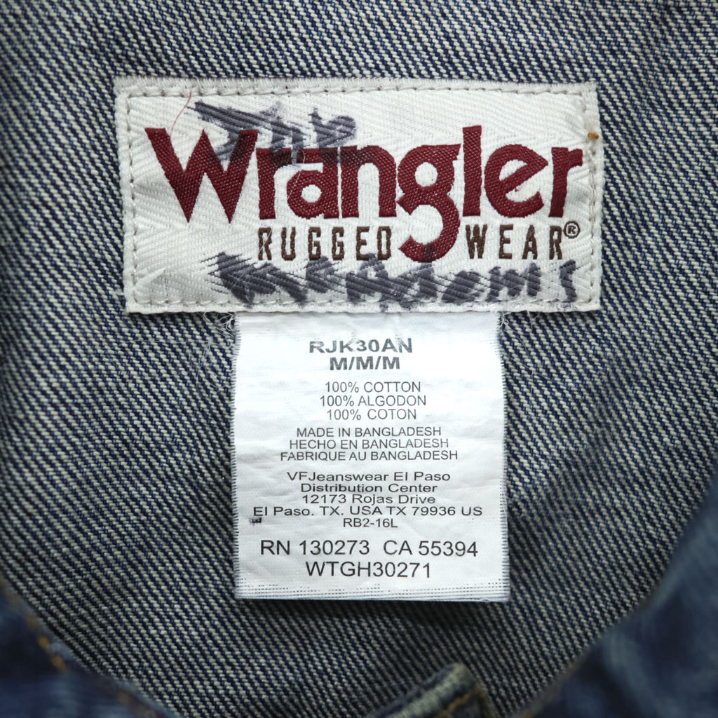 Wrangler RUGGED WEAR RJK30AN Men's M Blue Denim Jacket