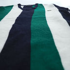 CHEMISE LACOSTE フランス製 80年代 ヴィンテージ Vネック ニット セーター L マルチストライプ