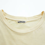 AURALEE 日本製 シームレス クルーネック Tシャツ M イエロー Seamless Crew Neck Tee A00T01ST