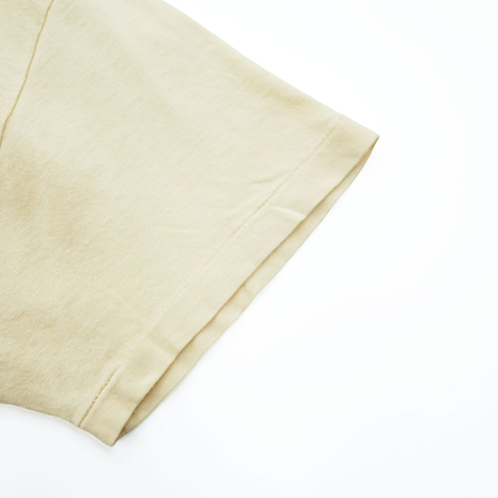 AURALEE 日本製 シームレス クルーネック Tシャツ M イエロー Seamless Crew Neck Tee A00T01ST