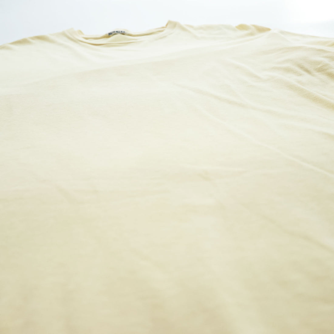 AURALEE 日本製 シームレス クルーネック Tシャツ M イエロー Seamless Crew Neck Tee A00T01ST