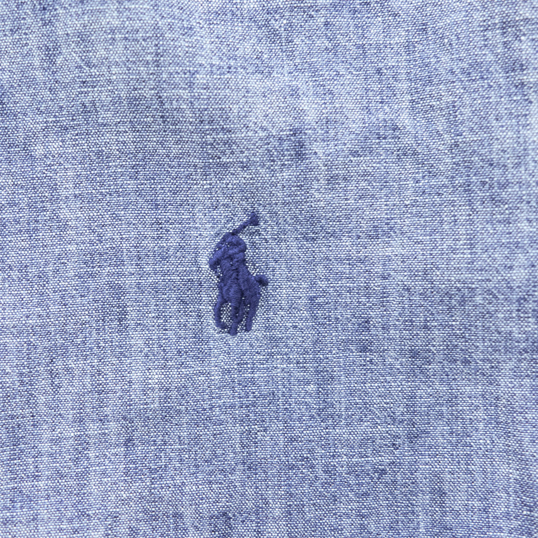 Ralph Lauren 長袖シャンブレーシャツ L インディゴ ブルー SLIM FIT ボタンダウン
