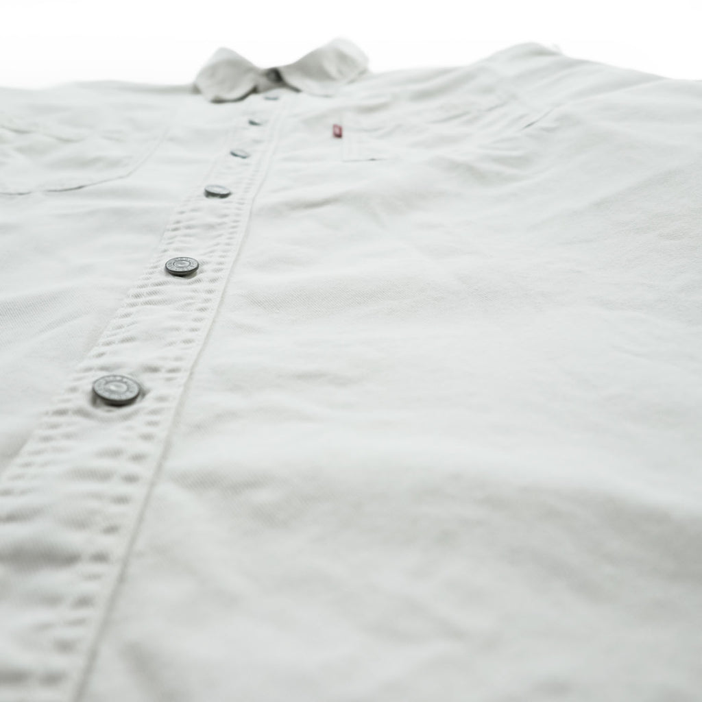 Levi's RED TAB JEANS 長袖デニムワークシャツ M ホワイト メタルボタン ダブルポケット 60560-1309