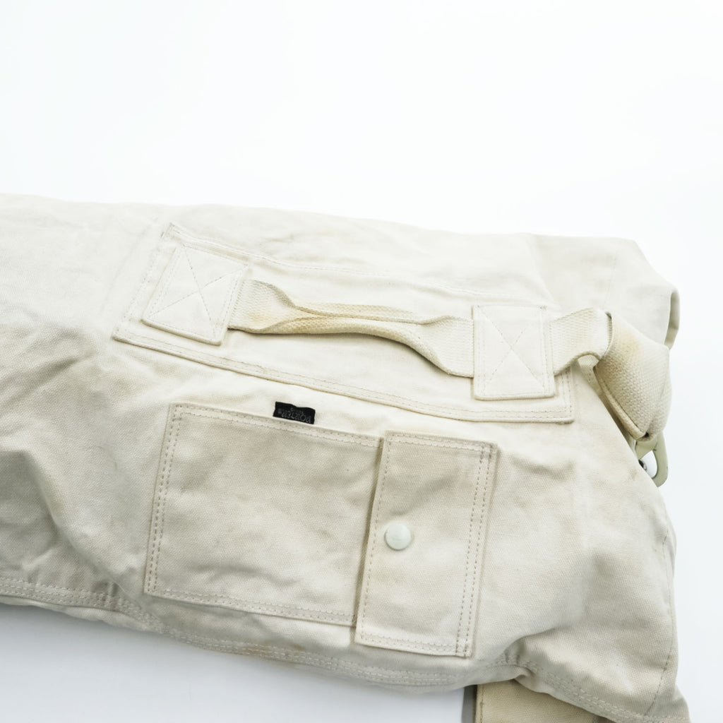 PORTER ( 吉田カバン ) ミリタリー ダッフルバッグ リュック キャンバス レザー 生成り ステンシル