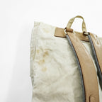 PORTER ( 吉田カバン ) ミリタリー ダッフルバッグ リュック キャンバス レザー 生成り ステンシル
