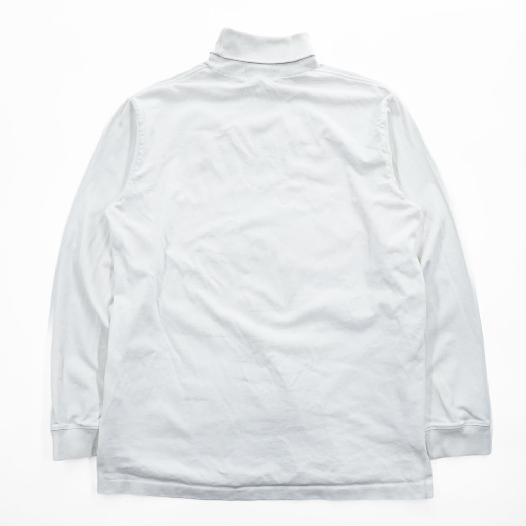Polo Ralph Lauren 90年代 タートルネック 長袖 ロングスリーブ Tシャツ L ホワイト ポニー刺繍