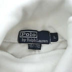 Polo Ralph Lauren 90年代 タートルネック 長袖 ロングスリーブ Tシャツ L ホワイト ポニー刺繍