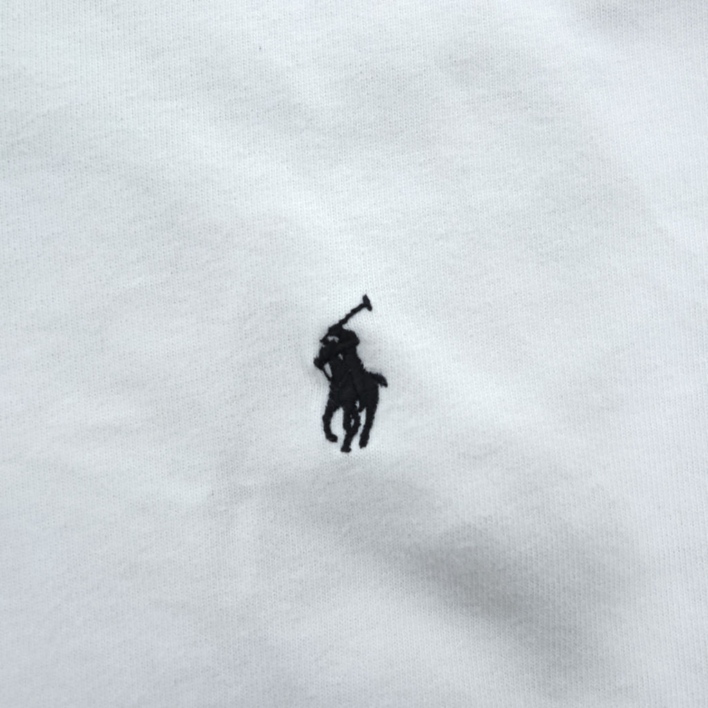 Polo Ralph Lauren 90年代 タートルネック 長袖 ロングスリーブ Tシャツ L ホワイト ポニー刺繍