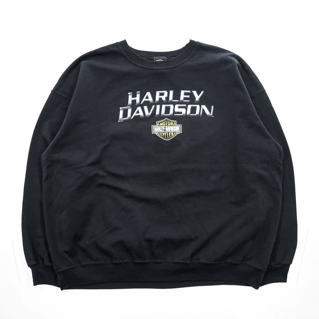 HARLEY DAVIDSON 両面プリント スウェット トレーナー 2XL ブラック ビッグサイズ LOESS HILLS