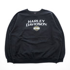 HARLEY DAVIDSON 両面プリント スウェット トレーナー 2XL ブラック ビッグサイズ LOESS HILLS