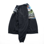 HARLEY DAVIDSON 両面プリント スウェット トレーナー 2XL ブラック ビッグサイズ LOESS HILLS