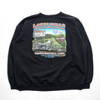 HARLEY DAVIDSON 両面プリント スウェット トレーナー 2XL ブラック ビッグサイズ LOESS HILLS