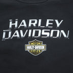 HARLEY DAVIDSON 両面プリント スウェット トレーナー 2XL ブラック ビッグサイズ LOESS HILLS