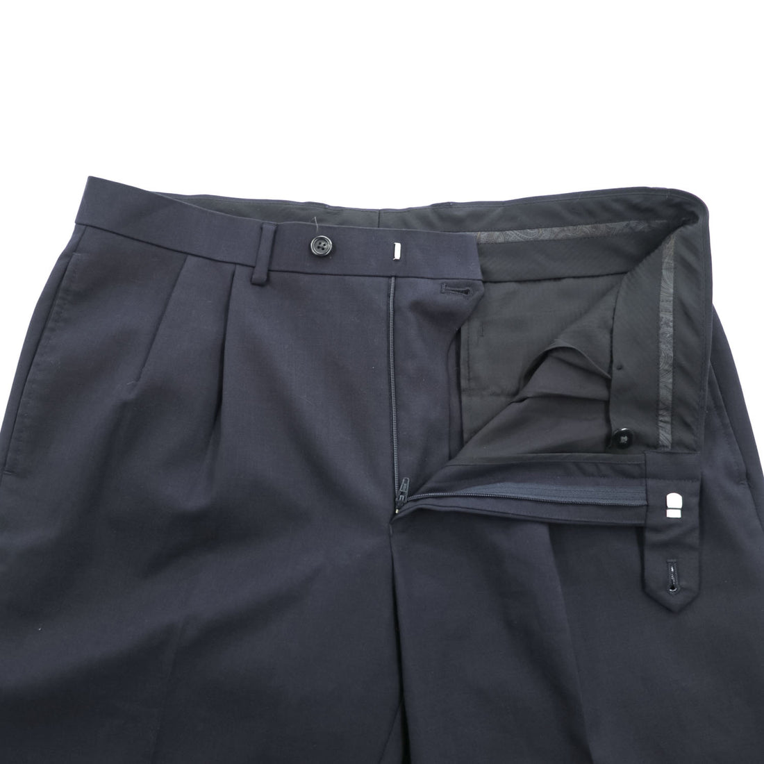 LAUREN RALPH LAUREN 90年代 ヴィンテージ スラックス パンツ L ブラック 2タック プリーツ ダブルカフス