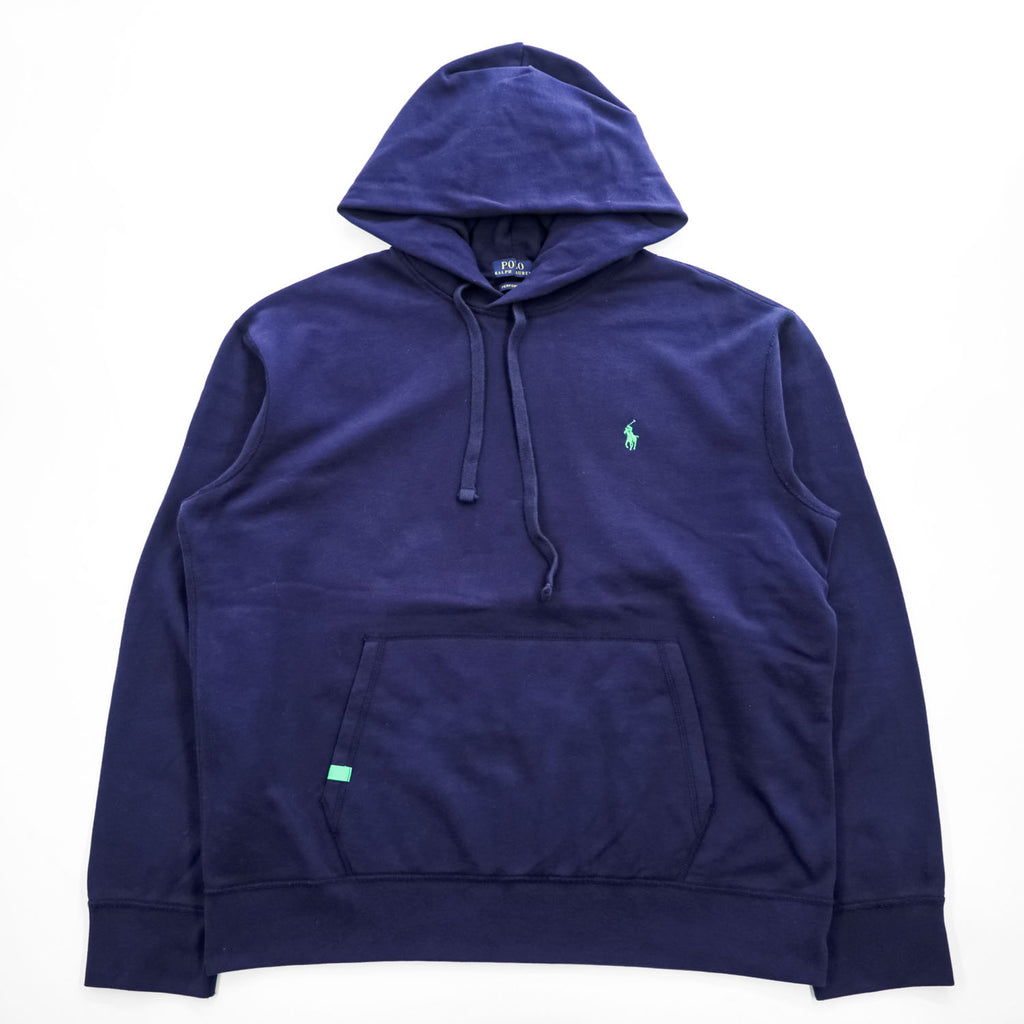 Polo Ralph Lauren プルオーバー パーカー XL ネイビー 裏起毛 PERFORMANCE ポニー刺繍 フロントポケット