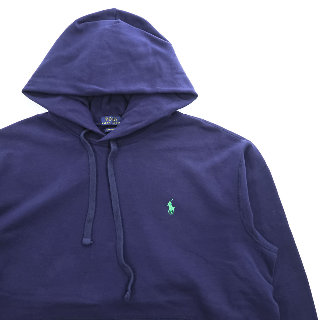 Polo Ralph Lauren プルオーバー パーカー XL ネイビー 裏起毛 PERFORMANCE ポニー刺繍 フロントポケット