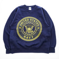 U.S. NAVY ORIGINALS Navy Crewneck Sweatshirt Made in USA Size S