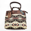 PENDLETON 2Way Tote Shoulder Bag Native Wool Leather Brown Made in Japan