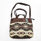 PENDLETON 2Way Tote Shoulder Bag Native Wool Leather Brown Made in Japan