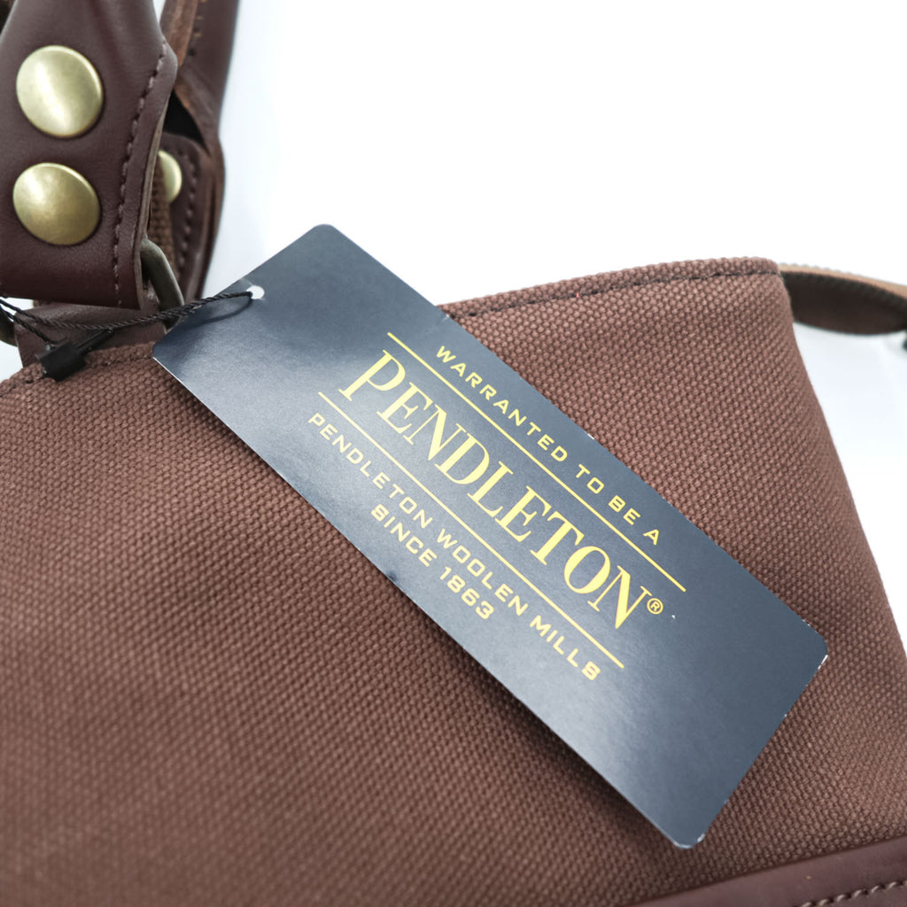 PENDLETON 2Way Tote Shoulder Bag Native Wool Leather Brown Made in Japan