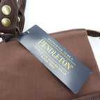 PENDLETON 2Way Tote Shoulder Bag Native Wool Leather Brown Made in Japan