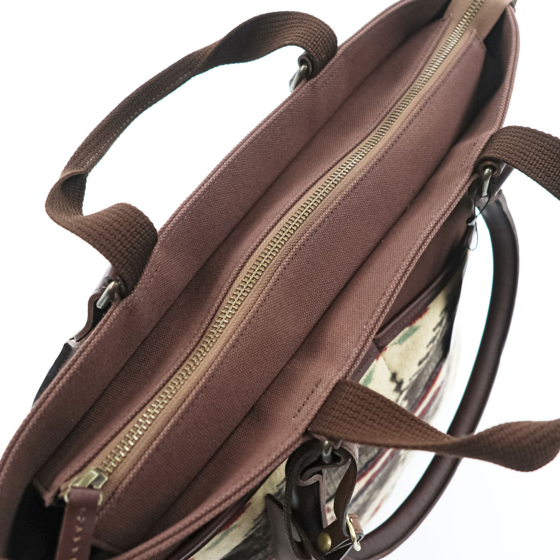 PENDLETON 2Way Tote Shoulder Bag Native Wool Leather Brown Made in Japan