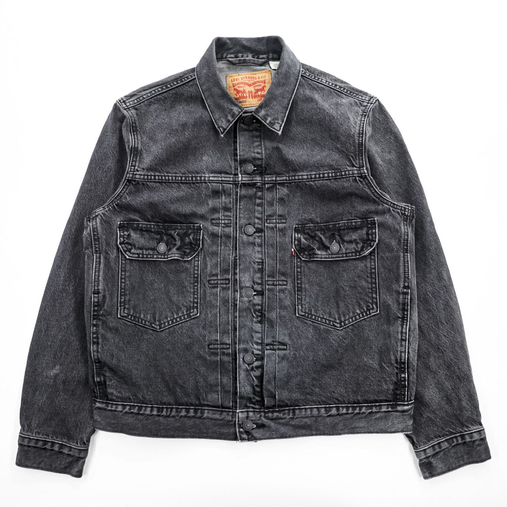 Levi's Type II Trucker Jacket A7632-0002 Relaxed Black Denim Men's M 2024