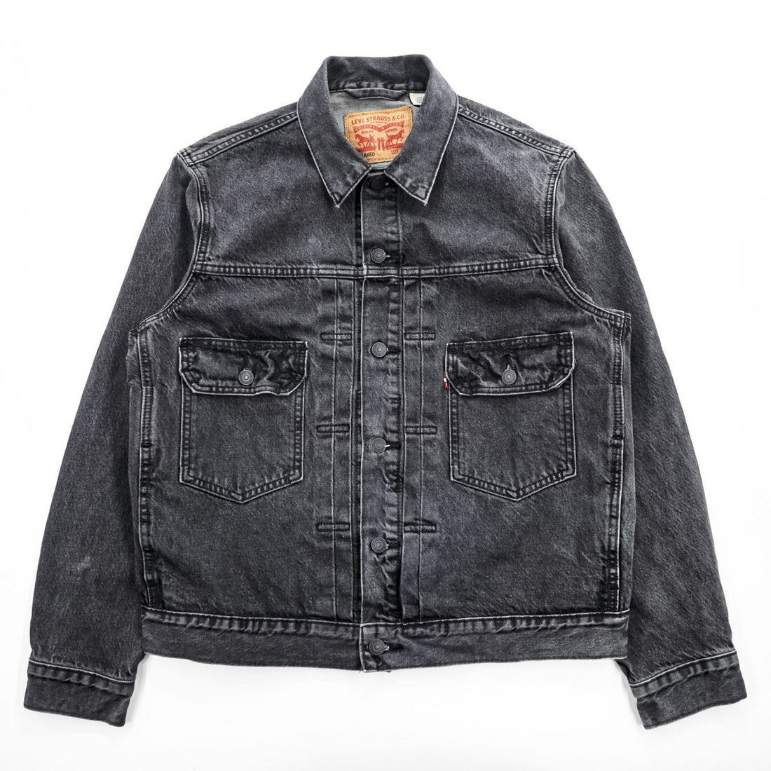 Levi's Type II Trucker Jacket A7632-0002 Relaxed Black Denim Men's M 2024
