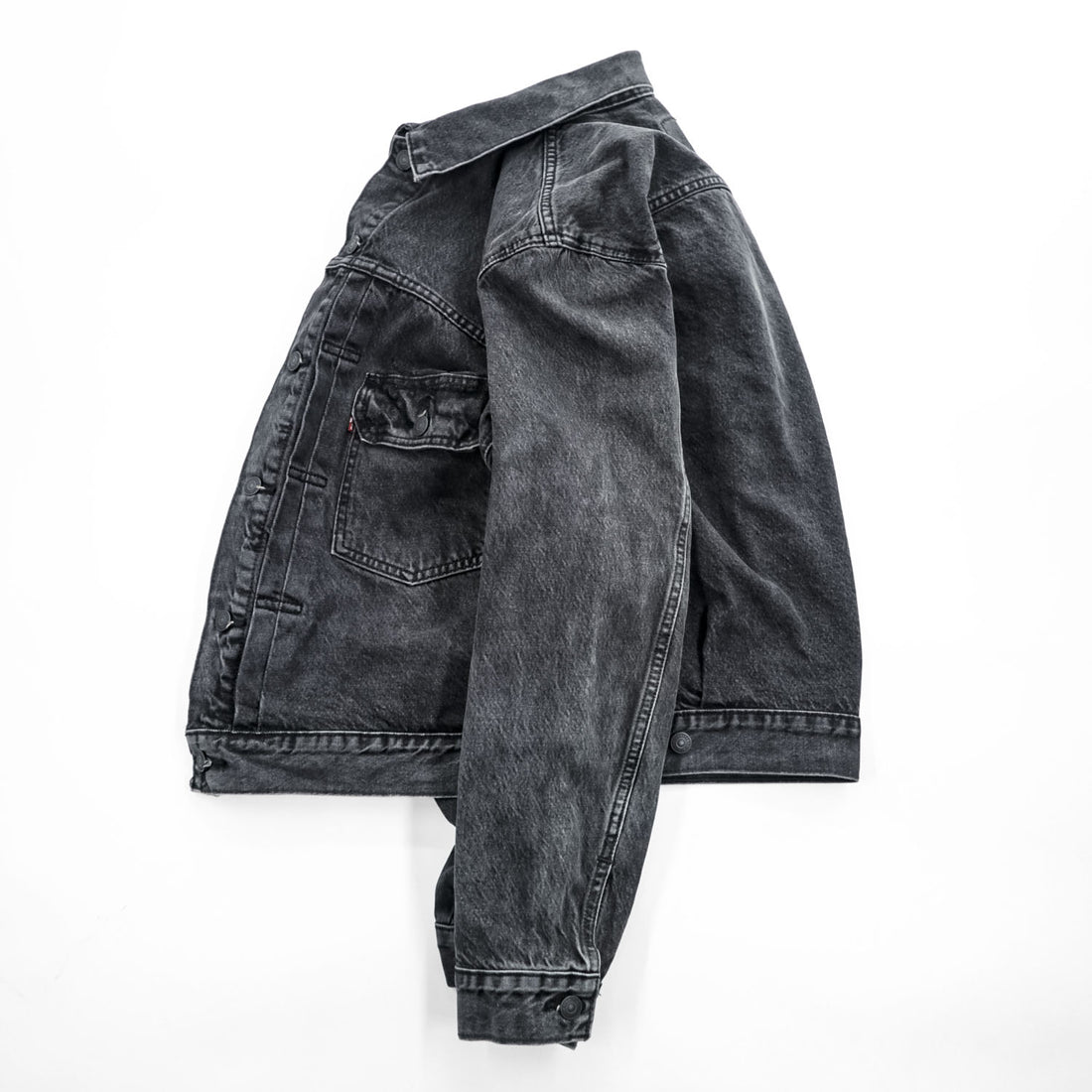Levi's Type II Trucker Jacket A7632-0002 Relaxed Black Denim Men's M 2024