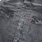 Levi's Type II Trucker Jacket A7632-0002 Relaxed Black Denim Men's M 2024
