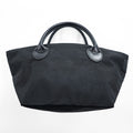 Herve Chapelier Vintage ND Line Leather Handle Boat Tote S Black Nylon Sheep Tag