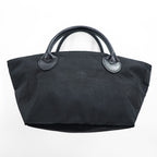 Herve Chapelier Vintage ND Line Leather Handle Boat Tote S Black Nylon Sheep Tag