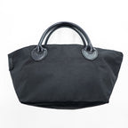 Herve Chapelier Vintage ND Line Leather Handle Boat Tote S Black Nylon Sheep Tag