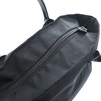 Herve Chapelier Vintage ND Line Leather Handle Boat Tote S Black Nylon Sheep Tag