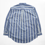90s Levi's Blue White Striped Cotton Long Sleeve Shirt Men's M