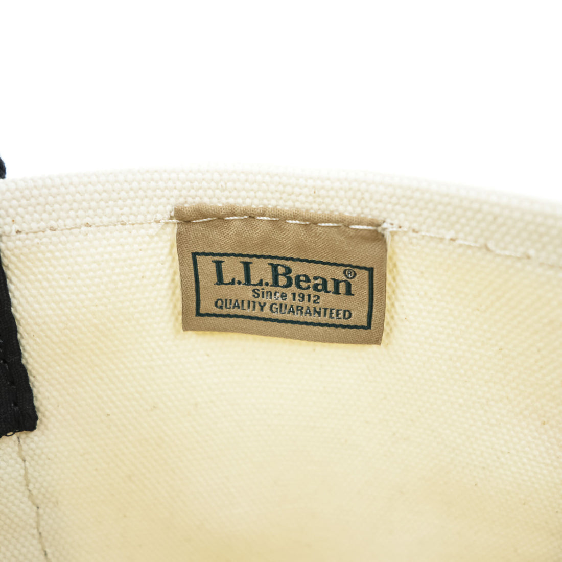 L.L.Bean ウェブハンドルトートバッグ ミニ ホワイト ブラック キャンバス 511152