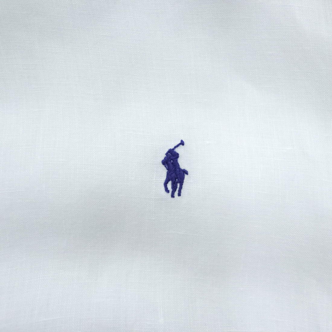 Polo Ralph Lauren リネン100% バンドカラー 長袖シャツ XL ホワイト 麻 OCEAN WASH LINEN