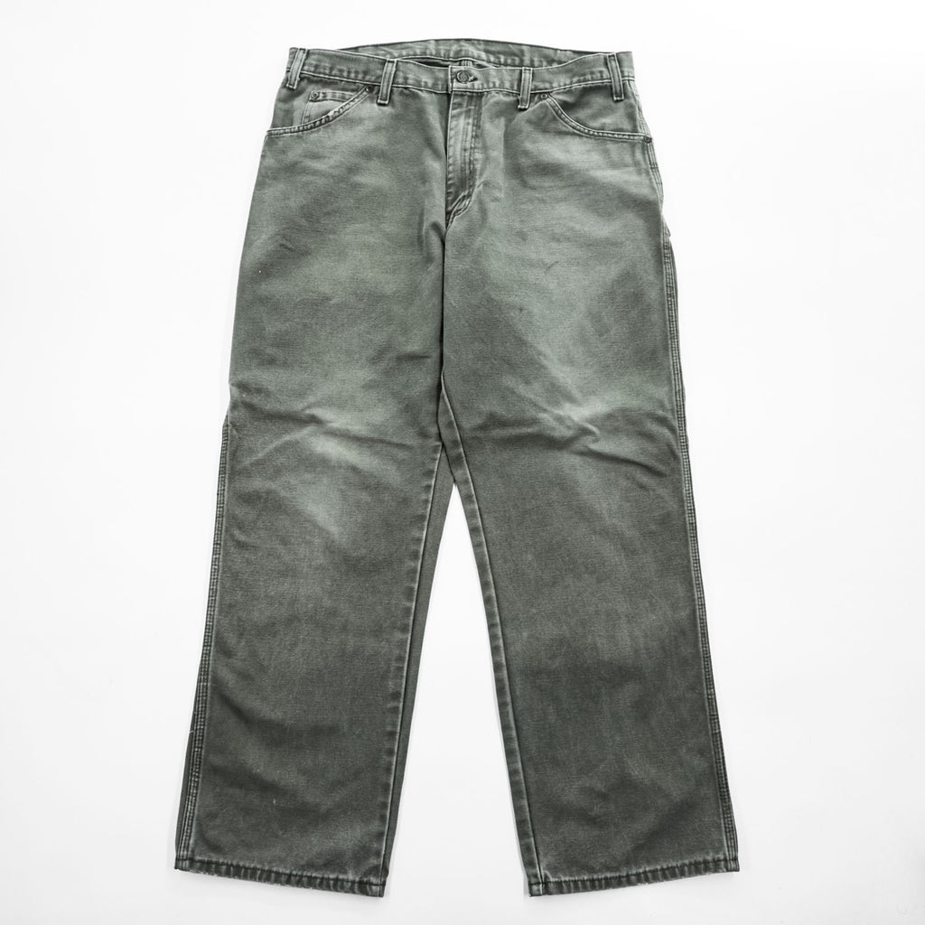 Dickies ダック地 ペインターパンツ L カーキ グリーン キャンバス 1939RMS